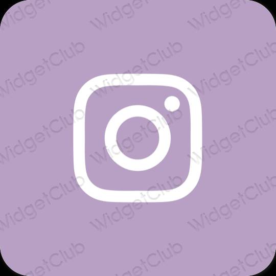 Aesthetic purple Instagram app icons