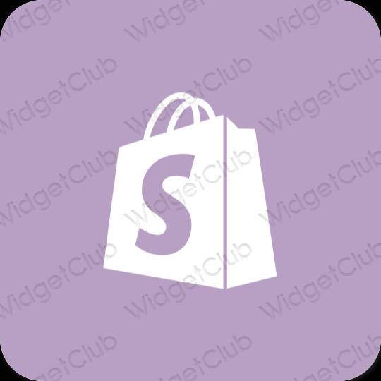 Æstetisk lilla Shopify app ikoner
