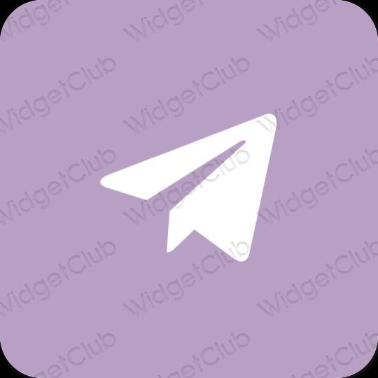 Ästhetisch Violett Telegram App-Symbole