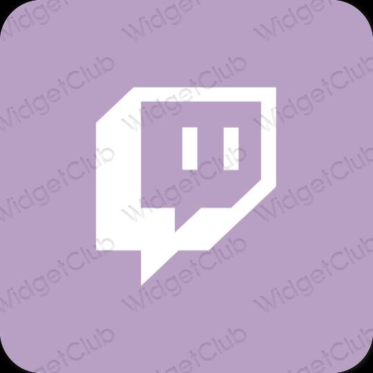 Estético púrpura Twitch iconos de aplicaciones