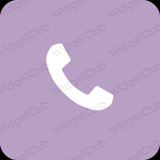 Esztétika lila Phone alkalmazás ikonok