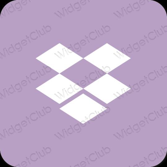 Esztétika lila Dropbox alkalmazás ikonok