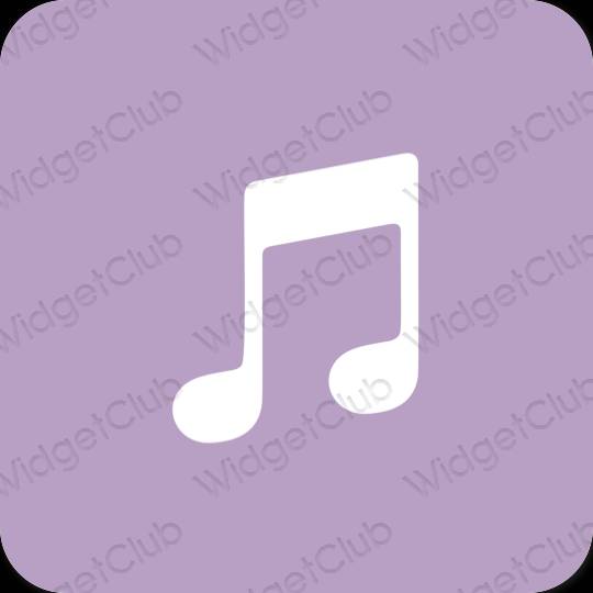 Estetický nachový Music ikony aplikací