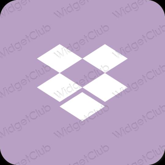 Estetinis violetinė Dropbox programėlių piktogramos