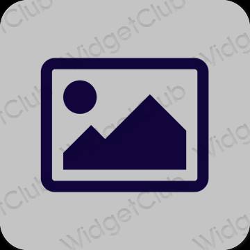 Ästhetisch grau Photos App-Symbole