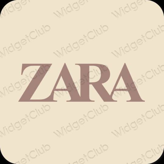 Αισθητικός μπεζ ZARA εικονίδια εφαρμογών