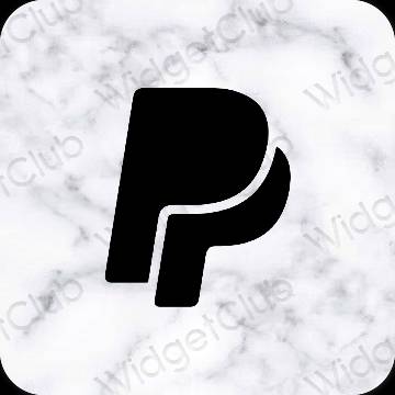 Aesthetic black Paypal app icons