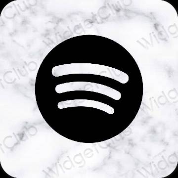 Estetsko Črna Spotify ikone aplikacij