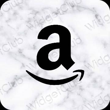 Estetické čierna Amazon ikony aplikácií