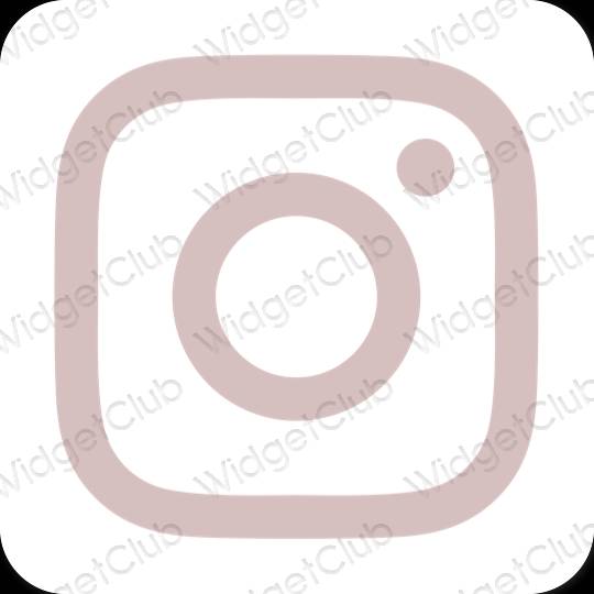 審美的 柔和的粉紅色 Instagram 應用程序圖標