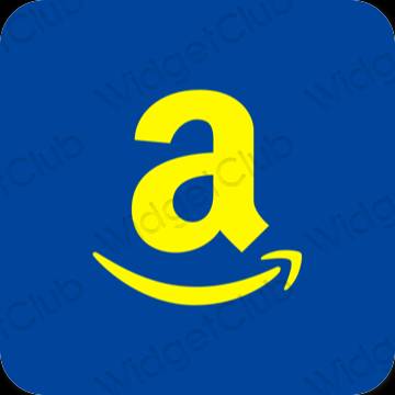 Thẩm mỹ màu xanh da trời Amazon biểu tượng ứng dụng