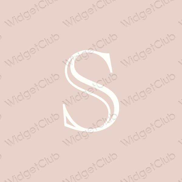 Estetisk beige SHEIN app ikoner