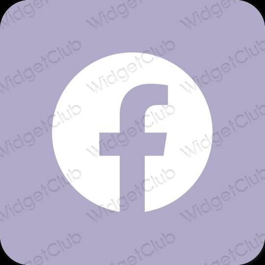 Estetické Fialová Facebook ikony aplikácií