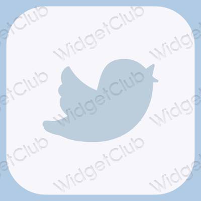 Esthetische Twitter app-pictogrammen