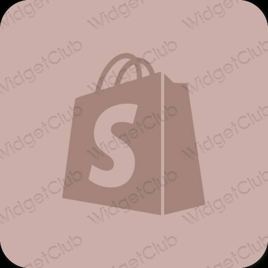 审美的 棕色的 Shopify 应用程序图标