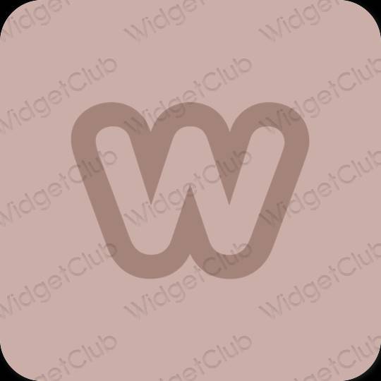 Estético marrón Weebly iconos de aplicaciones