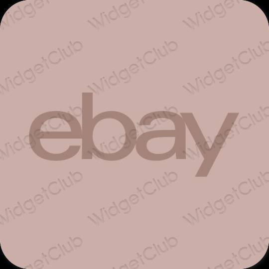 審美的 棕色的 eBay 應用程序圖標