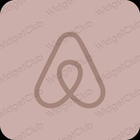 Aesthetic brown Airbnb app icons
