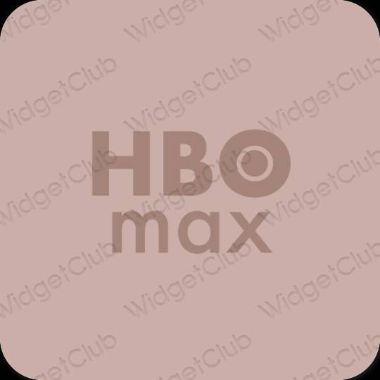 Естетичен кафяво HBO MAX икони на приложения