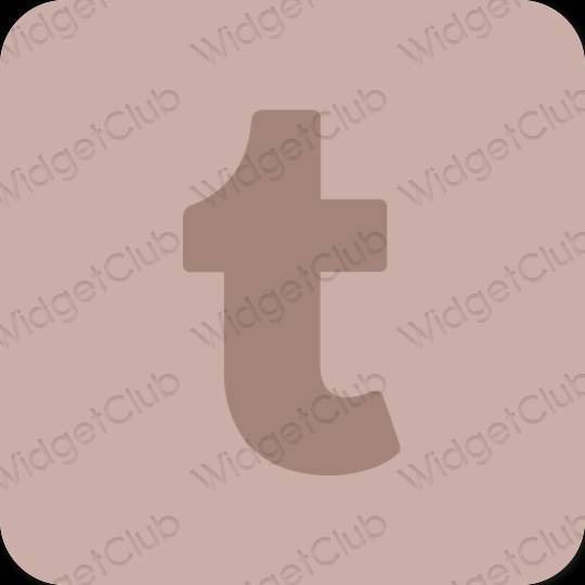 Estetisk brun Tumblr app ikoner
