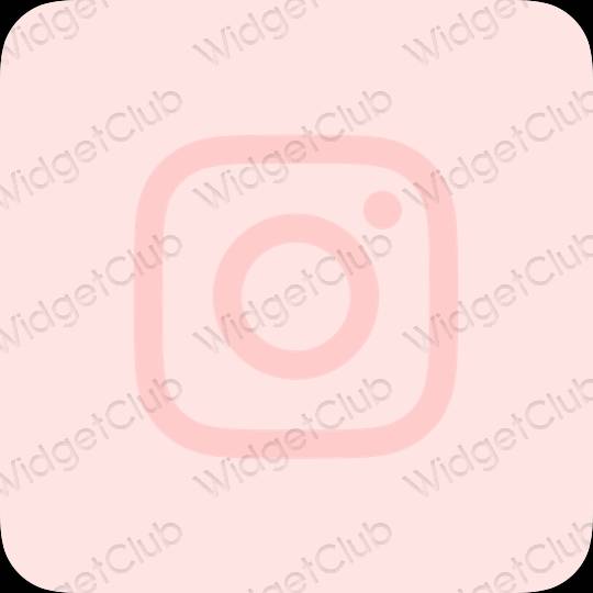 Aesthetic pastel pink Instagram app icons