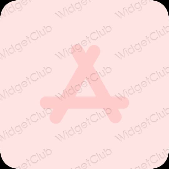 Aesthetic pastel pink AppStore app icons