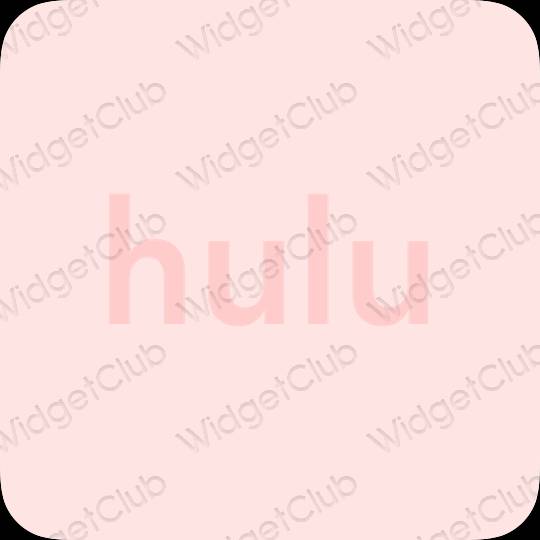 Aesthetic pastel pink hulu app icons