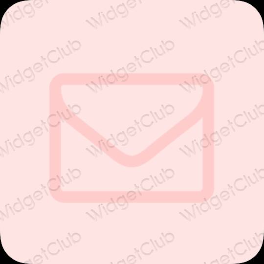 Aesthetic pastel pink Mail app icons