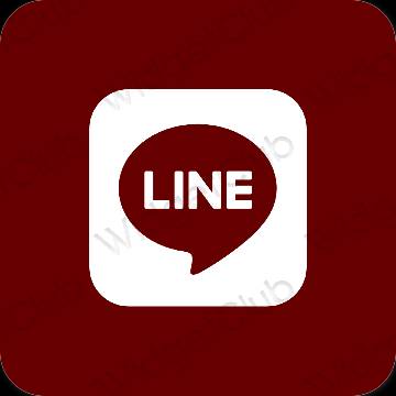 Estetik coklat LINE ikon aplikasi