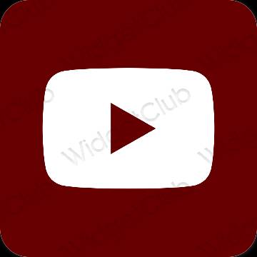 эстетический коричневый Youtube значки приложений