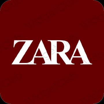 Estetski smeđa ZARA ikone aplikacija