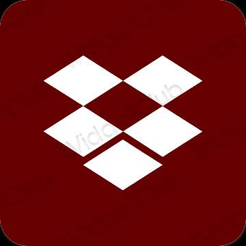 Estetisk brun Dropbox app ikoner