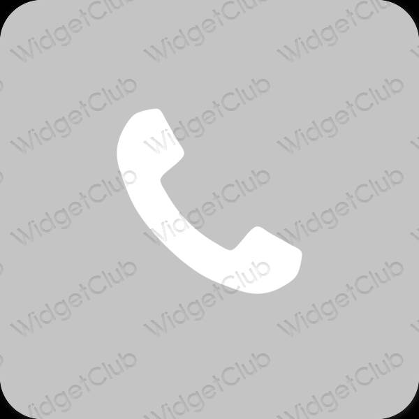 Естетски сива Phone иконе апликација