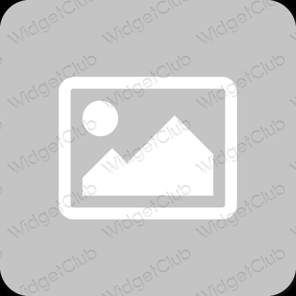 Estetski siva Photos ikone aplikacija