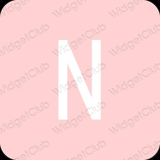 Естетски розе Netflix иконе апликација