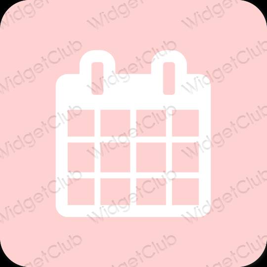 审美的 粉色的 Calendar 应用程序图标