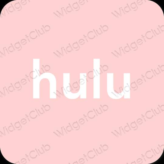 Estetyka różowy hulu ikony aplikacji