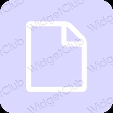 Estetisk pastellblå Notes app ikoner