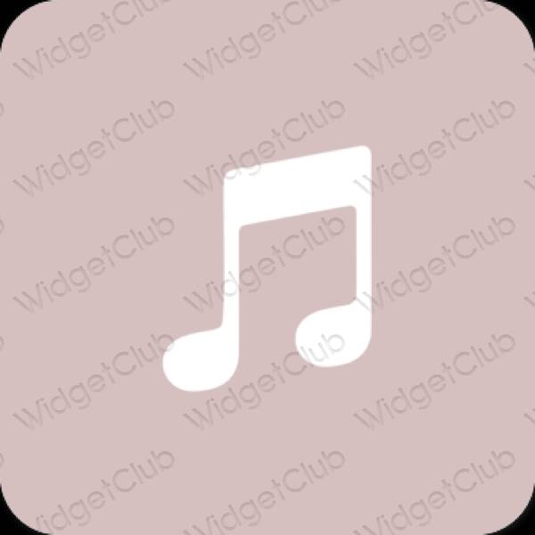 Stijlvol roze Music app-pictogrammen