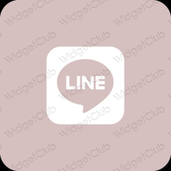 Aesthetic pink LINE app icons