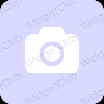 Æstetisk lilla Camera app ikoner