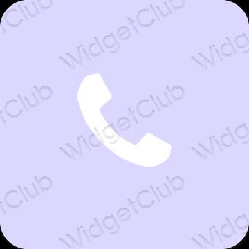 Esthétique mauve Phone icônes d'application