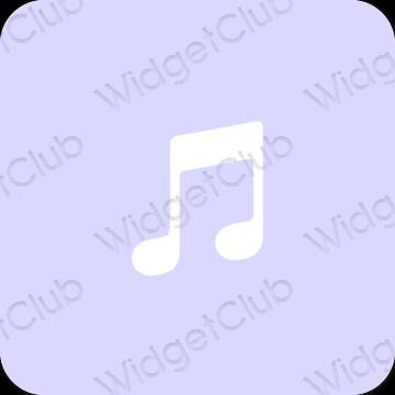 Estético azul pastel Apple Music ícones de aplicativos
