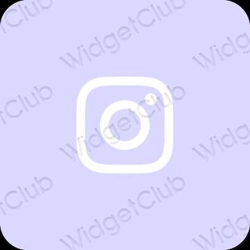 Estetinis pastelinė mėlyna Instagram programėlių piktogramos