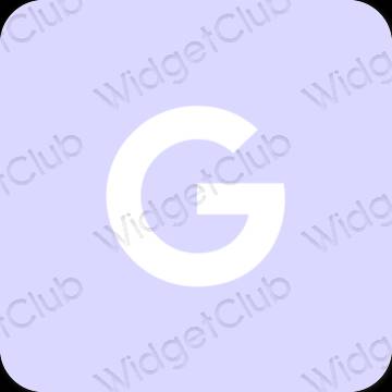 Esteetiline pastelne sinine Google rakenduste ikoonid