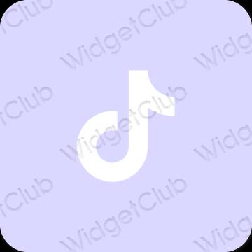 Estetisk lila TikTok app ikoner