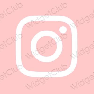 Estético rosa Instagram iconos de aplicaciones