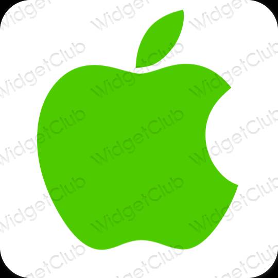 Estetisk grön Apple Store app ikoner