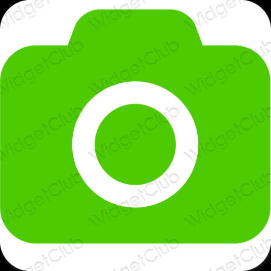 Estetinis žalias Camera programėlių piktogramos