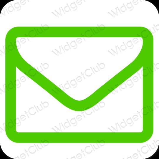 Esteetiline roheline Mail rakenduste ikoonid